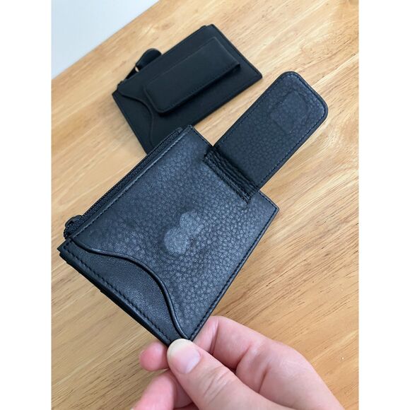 Lot of TWO Black Leather Wallets w Magnetic Money Clip NWOT - Picture 3 of 5